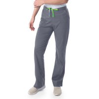 Landau ProFlex Women's Straight-Leg Cargo Scrub Pants 2042 -Steel-Frontview