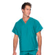 Landau Essentials Unisex 1-Pocket V-Neck Scrub Top 7502 -Teal-Frontview