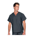 Landau Essentials Unisex 1-Pocket V-Neck Scrub Top 7502 -Graphite-Frontview