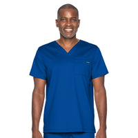 Landau ProFlex Men's 2-Pocket V-Neck Scrub Top 4259 -Galaxy-Frontview