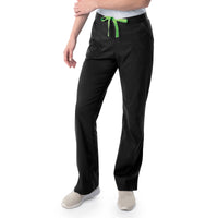 Landau ProFlex Women's Straight-Leg Cargo Scrub Pants 2042 -Black-Frontview