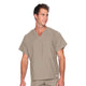 Landau Essentials Unisex 1-Pocket V-Neck Scrub Top 7502 -Sandstone-Frontview