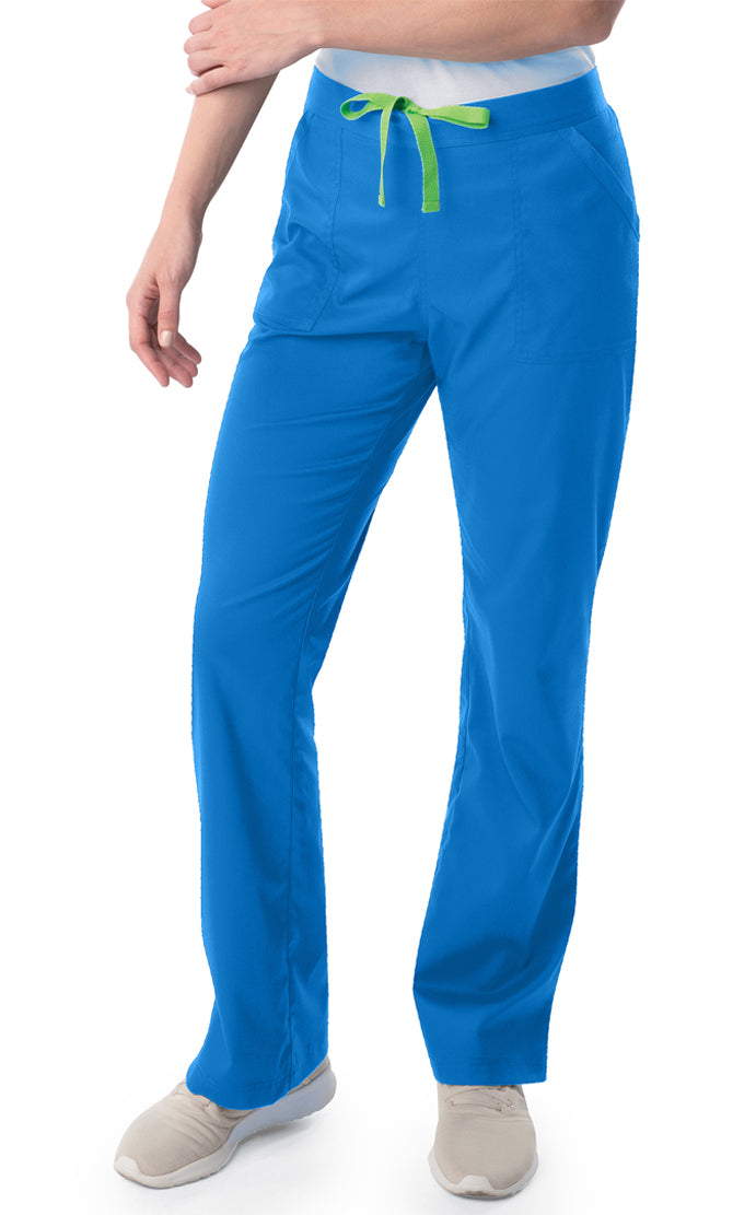 Landau ProFlex Women's Straight-Leg Cargo Scrub Pants 2042-Royal-Frontview