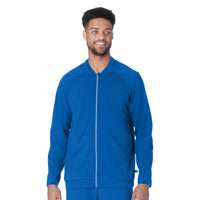 Urbane Impulse Men's Warm-Up Scrub Jacket 9914LKA -New Royal-frontview