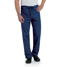 Landau Essentials Unisex Straight-Leg Scrub Pants 7602 -Navy-Frontview