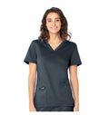 Landau ProFlex Women's 2-Pocket V-Neck Scrub Top 4168 -Graphite-frontview