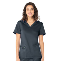 Landau ProFlex Women's 2-Pocket V-Neck Scrub Top 4168 -Graphite-frontview