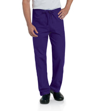 Landau Essentials Unisex Straight-Leg Scrub Pants 7602 -Grape-Frontview