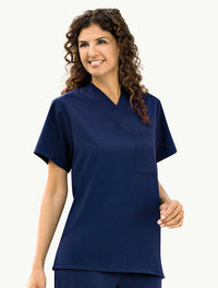 Jockey Unisex One-Pocket Scrub Top Navy