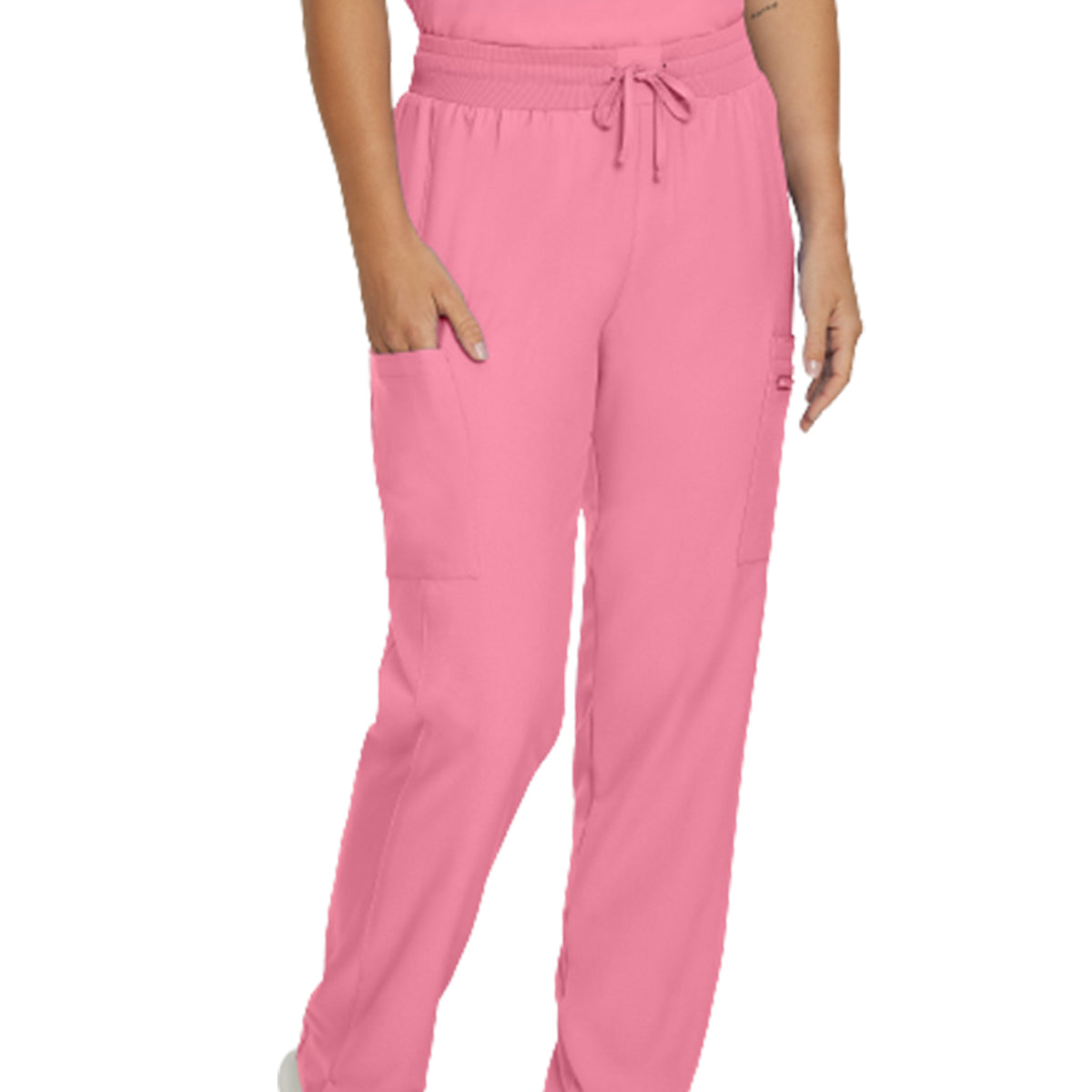 Landau Forward Women's Straight-Leg Cargo Scrub Pants LB400P -Rose Quartz-Frontview