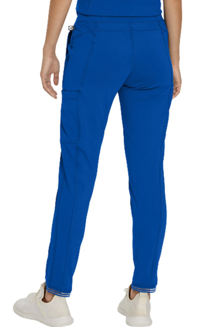 Landau 9208 Urbane Impulse Women's Banded-Bottom Jogger Scrub Pants - Galaxy Blue-backview