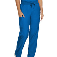 Landau Forward Women's Straight-Leg Cargo Scrub Pants LB400P -Royal-Frontview