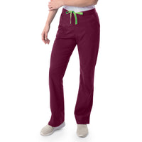 Landau ProFlex Women's Straight-Leg Cargo Scrub Pants 2042 -Wine-Frontview