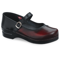 Sanita Everly Women's Closed-Back Black/Bordeaux Medical Shoe - side view