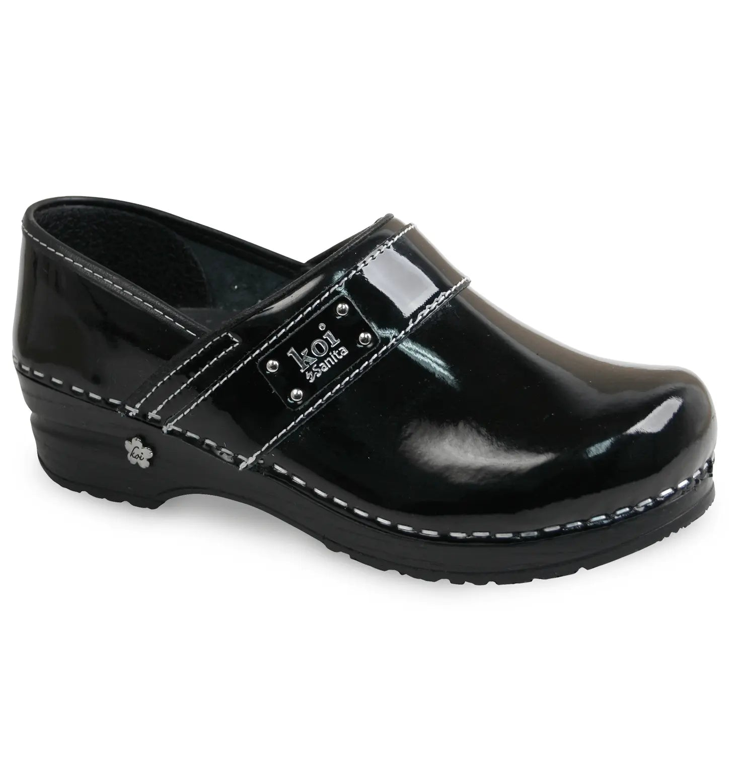 Sanita Lindsey Women s Patent Leather Nursing Clog Fiumara Medical