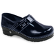 Sanita Lindsey Women's Patent Leather Medical Clog - side view blue