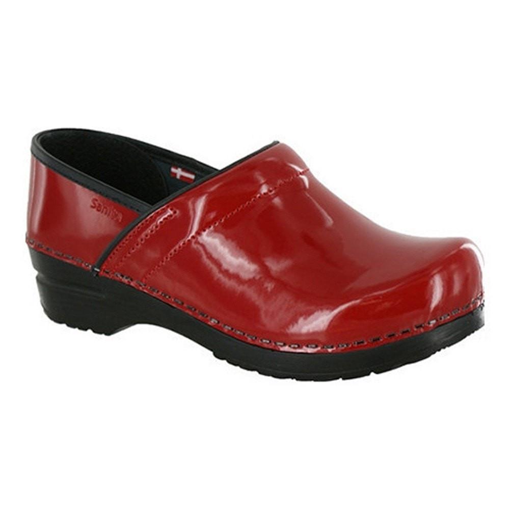 Sanita Women's Professional Patent Medical Clog Red