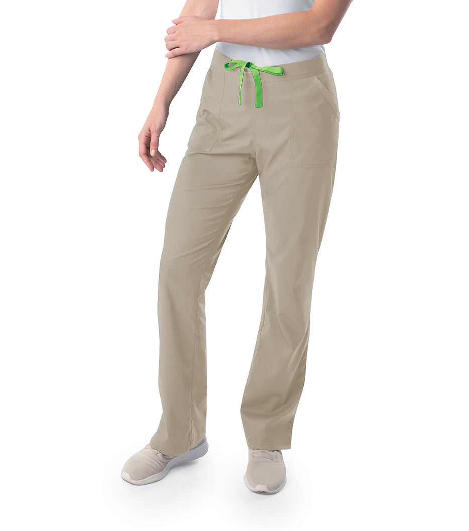 Landau ProFlex Women's Straight-Leg Cargo Scrub Pants 2042 -Sandstone-Frontview