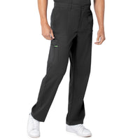 Landau ProFlex Men's Straight-Leg Cargo Scrub Pants 2103 -Black-Frontview