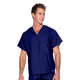 Landau Essentials Unisex 1-Pocket V-Neck Scrub Top 7502 -True Navy-Frontview