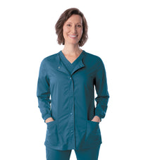 Landau ProFlex Women's Warm-Up Scrub Jacket 3038 -Caribbean-frontview