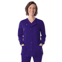 Landau ProFlex Women's Warm-Up Scrub Jacket 3038 -Grape-frontview