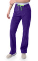 Landau ProFlex Women's Straight-Leg Cargo Scrub Pants 2042 -Grape-Frontview