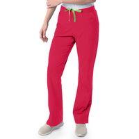 Landau ProFlex Women's Straight-Leg Cargo Scrub Pants 2042 -True Red-Frontview